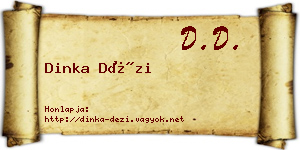 Dinka Dézi névjegykártya
